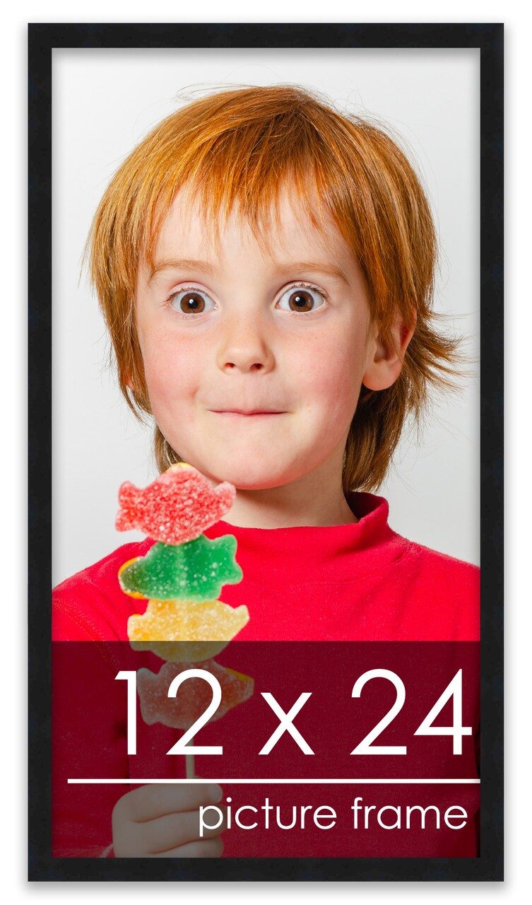 Panoramic Minimalist Black Picture Frame - UV Acrylic, Foam Board Backing, Hanging Hardware